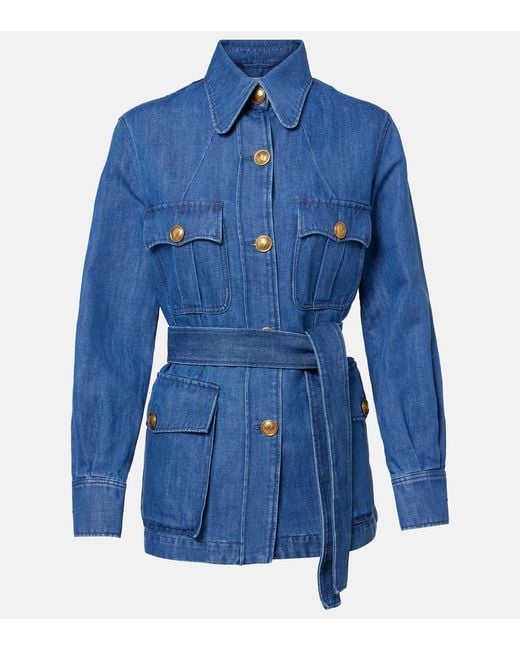 Valentino Blue Jacke Aus Denim
