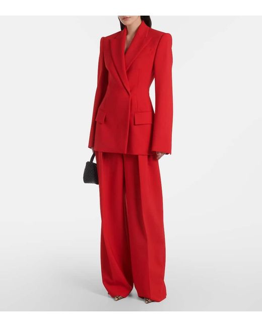 Pantalon Ample Abadan En Laine Melangee Sportmax en coloris Red