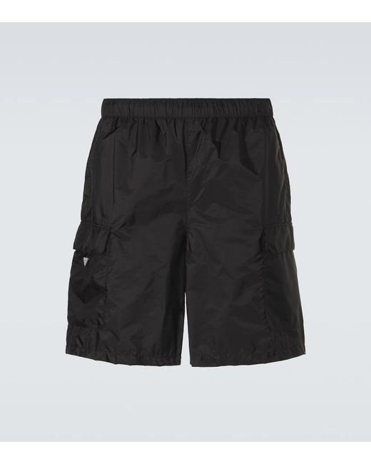 Prada Black Re-Nylon Swim Trunks for men