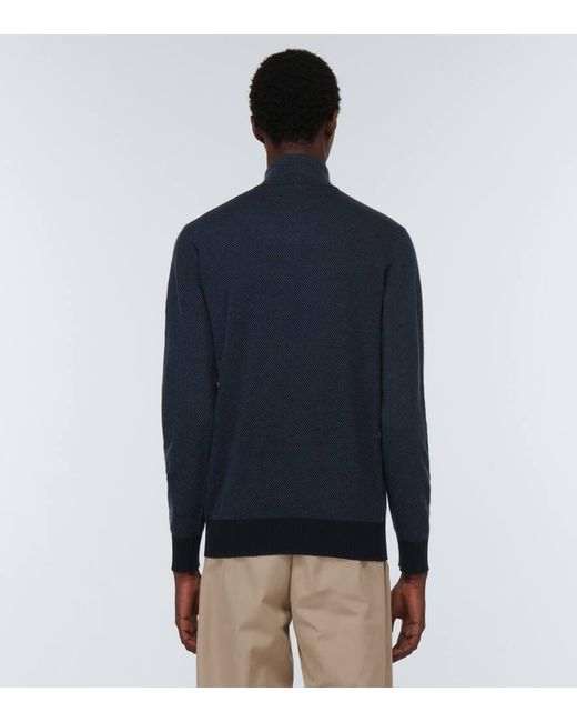 Loro Piana Pullover Mezzocollo Roadster Aus Kaschmir in Blue für Herren