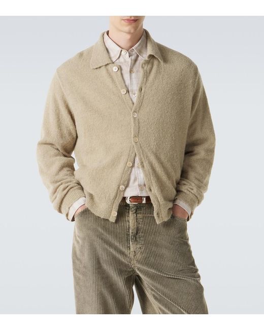 Our Legacy Natural Evening Wool And Cashmere-Blend Cardigan for men