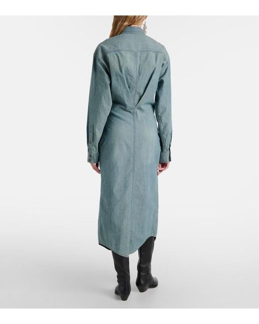Isabel Marant Blue Nolwen Chambray Shirt Dress