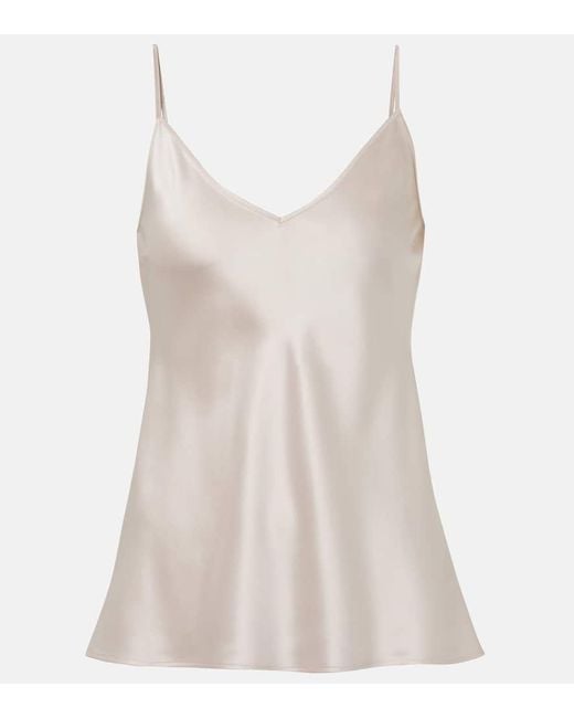 Joseph White Clea Silk Tank Top
