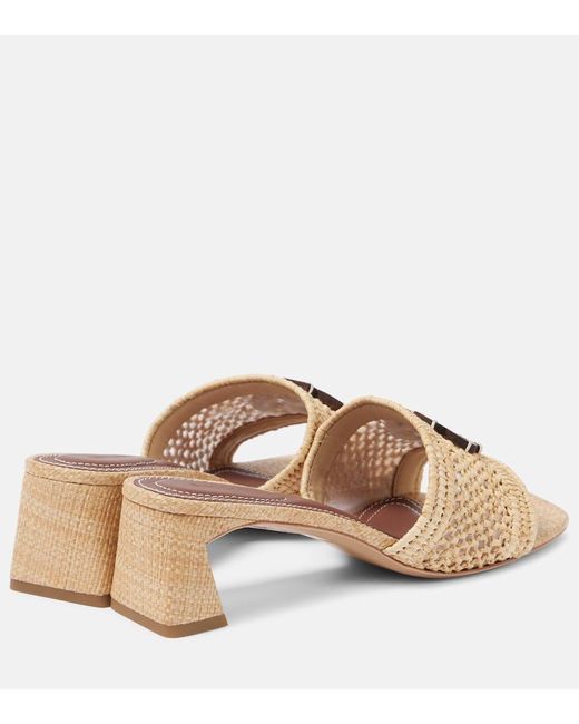 Jonathan Simkhai Pink Sydney Raffia Mules