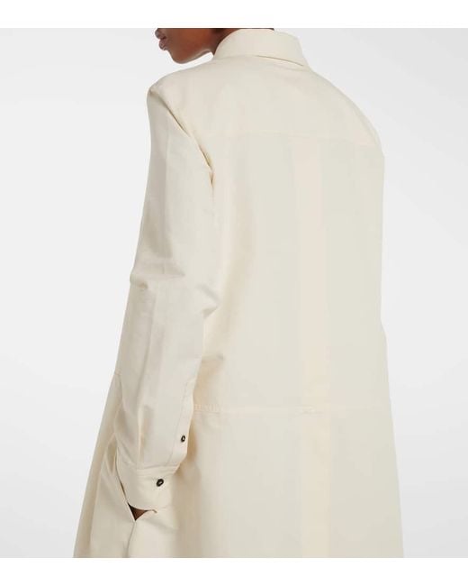 Jil Sander White Cotton Midi Dress