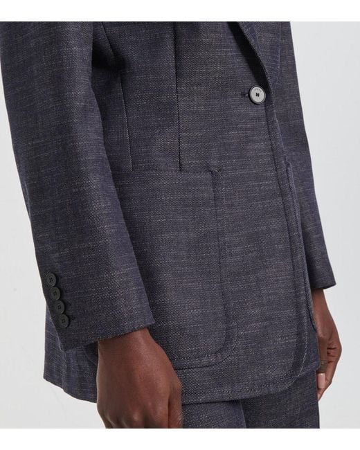 Joseph Blue Cassini Wool And Cotton Blazer