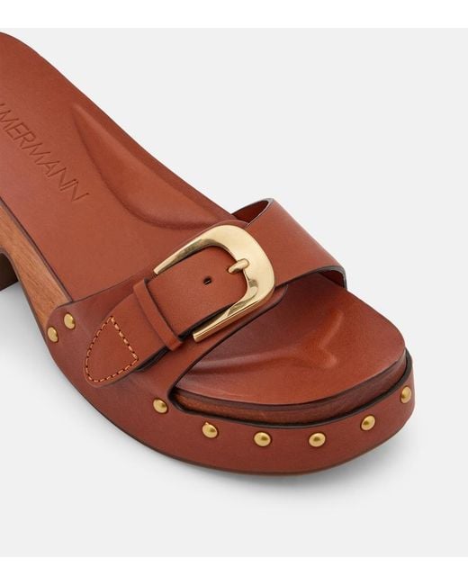 Zimmermann Brown Alight Leather Mules