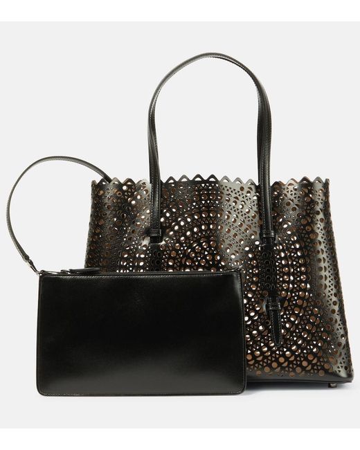 Alaïa Black Alaia Le Mina 32 New Vienne Leather Tote Bag