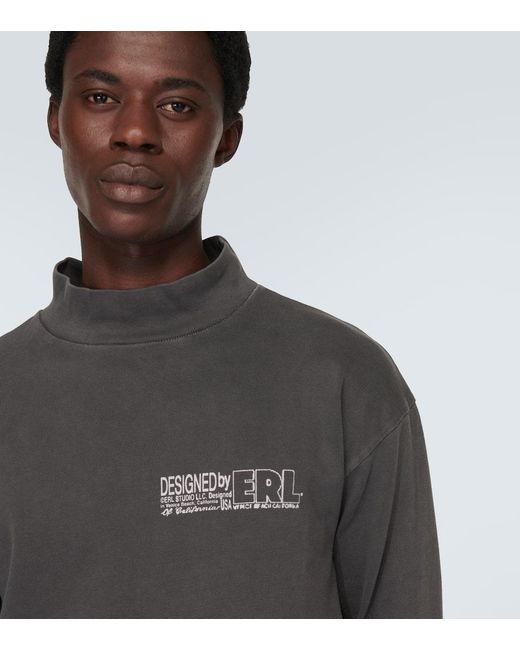 Camiseta en jersey de algodon estampado ERL de hombre de color Gray