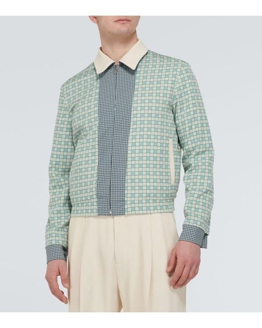Amiri Blue Reversible Checked Blouson for men