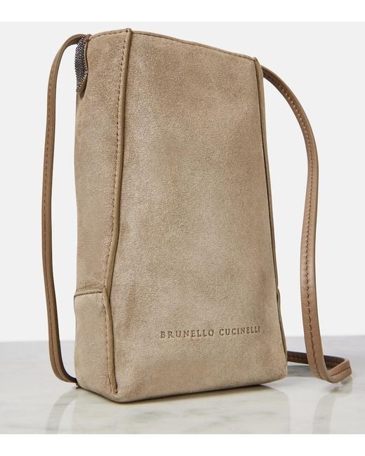 Borsa A Tracolla Mini di Brunello Cucinelli in Natural