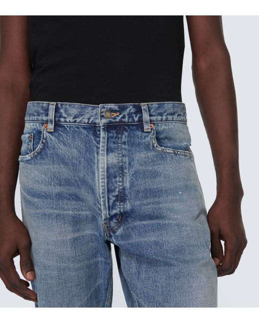 Saint Laurent Blue Mick Straight Jeans for men