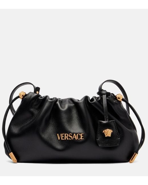 Versace Black Tag Mini Leather Tote Bag