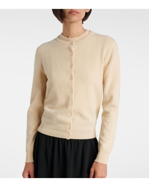 Maison Margiela Natural Virgin Wool Cardigan