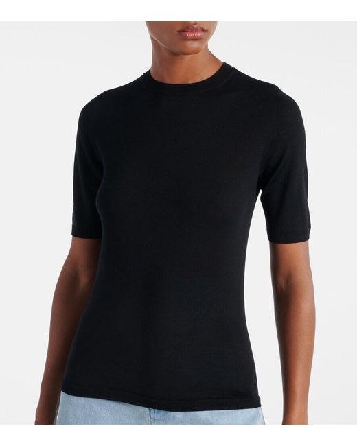 Max Mara Black Gerico Virgin Wool Top