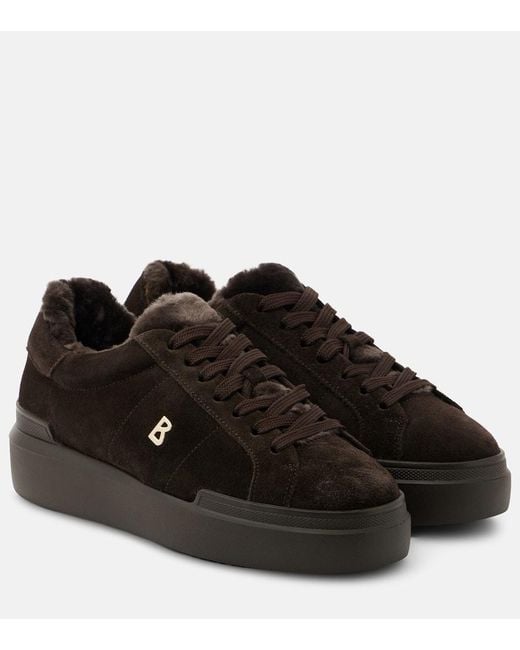 Baskets Hollywood En Daim Et Shearling Bogner en coloris Black