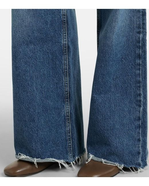 Agolde Blue Dame High-Rise Wide-Leg Jeans