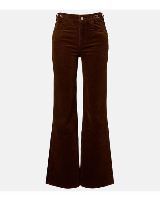 Citizens of Humanity Brown Kimberly Cotton Corduroy Flared Pants