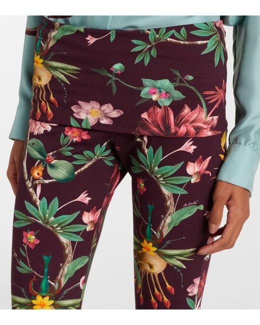 Pantalones Flared Meditation En Mezcla De Algodon LaDoubleJ de color Multicolor