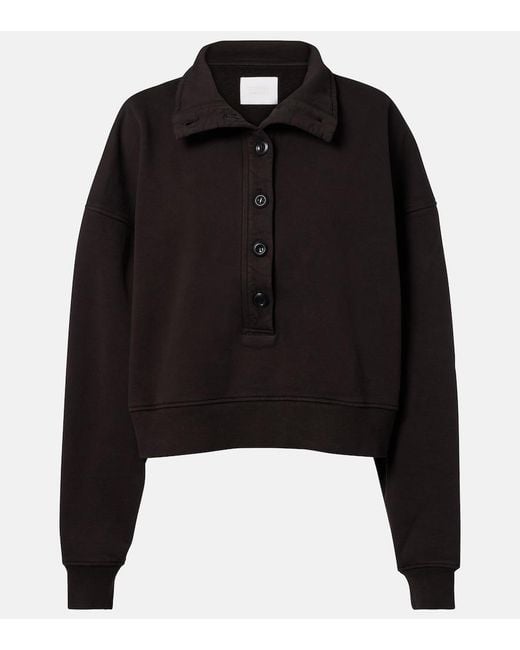 Citizens of Humanity Black Mirelle Cotton Fleece Sweatshirt