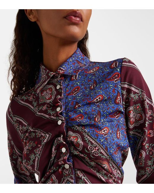 Chemise A Motif Cachemire Rabanne en coloris Blue