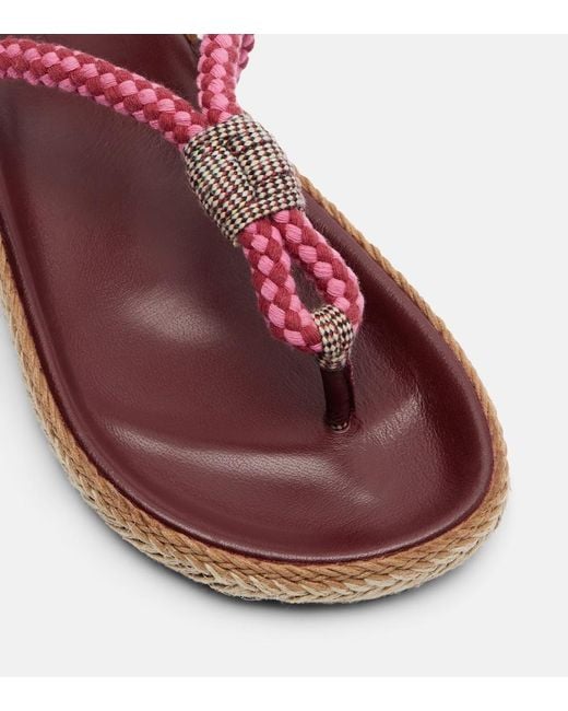 Isabel Marant Pink Gypso Thong Sandals