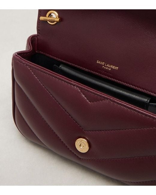 Saint Laurent White Loulou Mini Leather Crossbody Bag