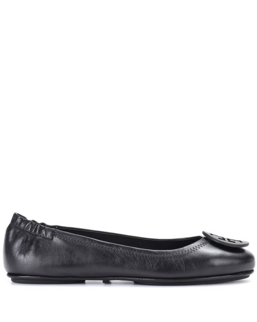 tory burch black minnie flats