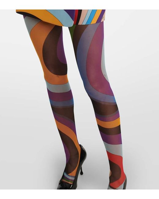 Emilio Pucci Blue Strumpfhose Iride