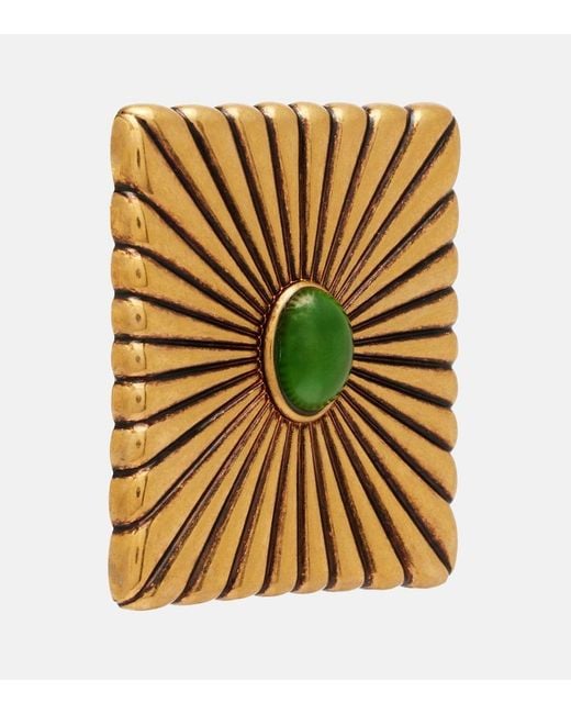 Versace Metallic Circe Embellished Earrings
