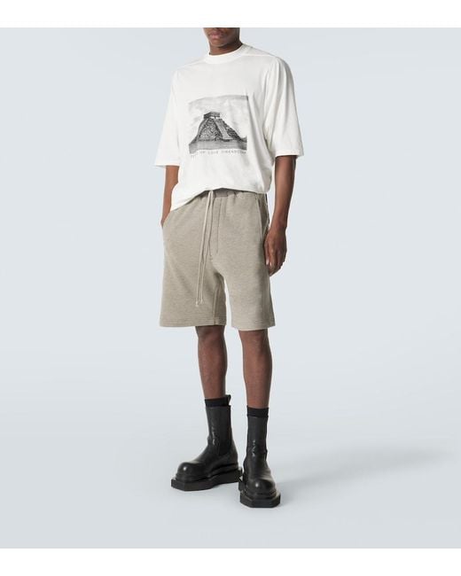 Rick Owens Gray Drkshdw Cotton-Blend Shorts for men