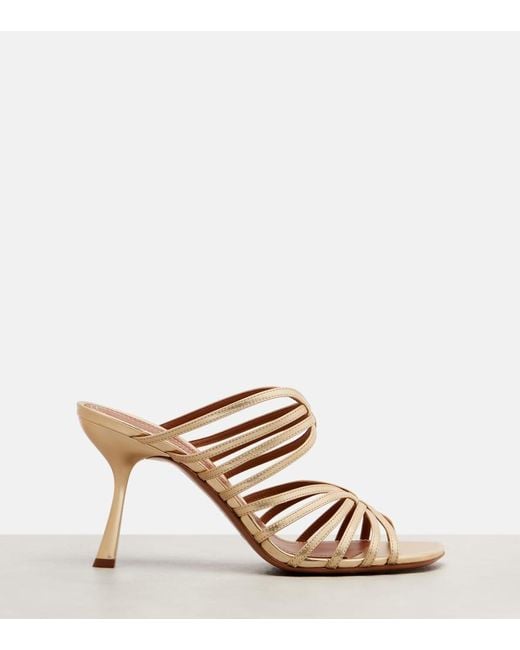 Zimmermann Sandalen Aura 85 Aus Metallic-Leder