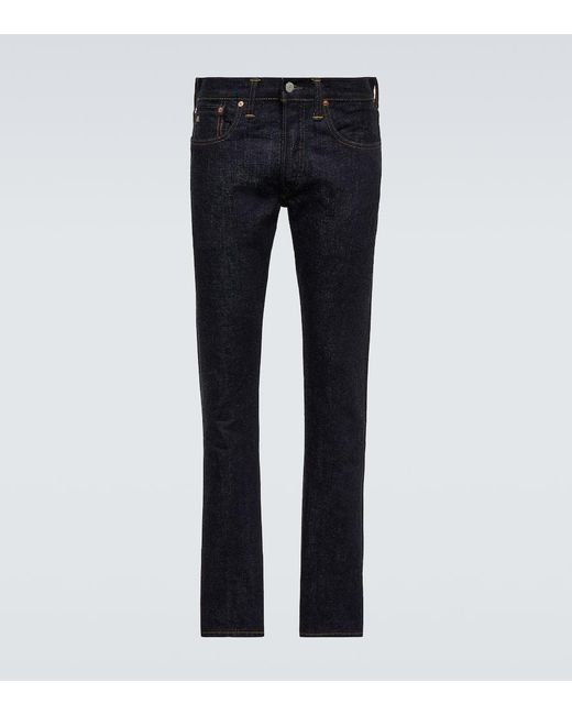 RRL Blue Low-rise Slim Jeans for men