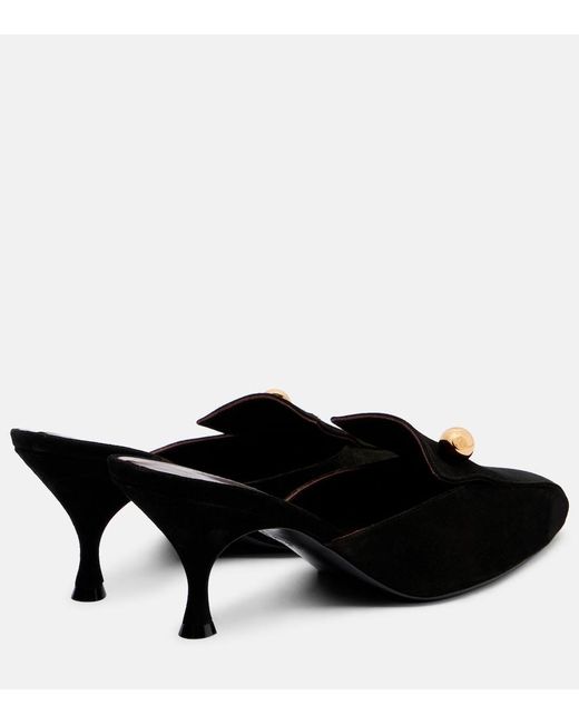 Herbert Levine Black Aperitif 70 Suede Mules