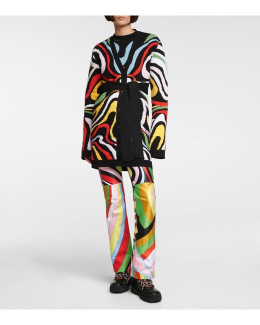 Emilio Pucci Multicolor X Fusalp Intarsia Wool Cardigan