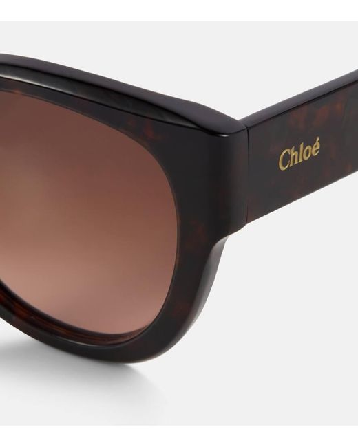 Chloé Brown Oversize-Sonnenbrille Gayia