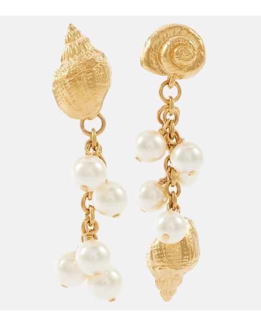 Orecchini Pendenti Shells Small di Chloé in Metallic