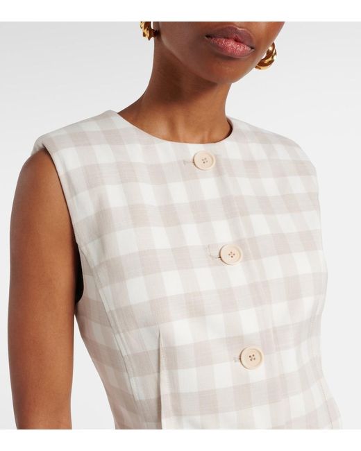 Veste Sans Manches Calliope A Carreaux Jonathan Simkhai en coloris Natural