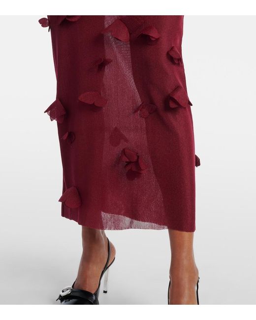 Coperni Butterflies Techno Embroidered Midi Dress