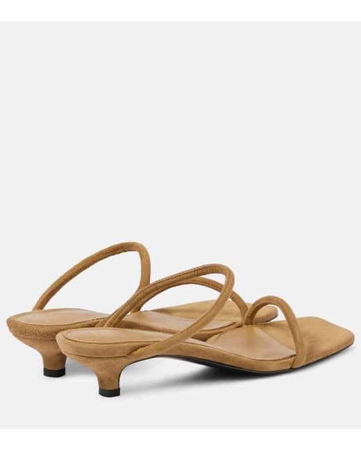 Mules The Minimalist 35 En Daim Totême  en coloris Natural