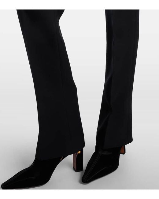 Alexander McQueen Blue Gerade Hose Aus Einem Wollgemisch