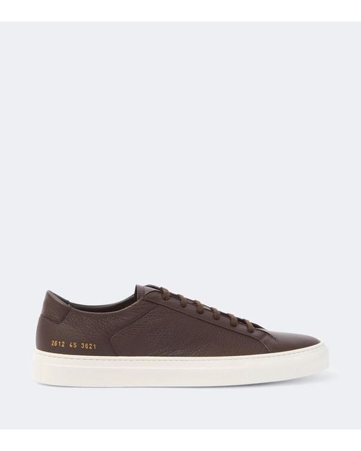 Common Projects Brown Achilles Leather Sneakers for men