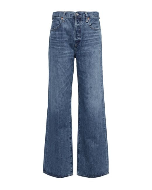 Citizens of Humanity Denim Annina High-rise Wide-leg Jeans in Blue ...