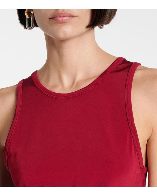 Rabanne Red Jersey Tank Top