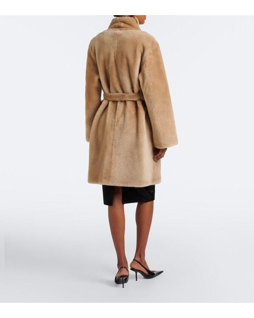 Yves Salomon Natural Shearling Coat