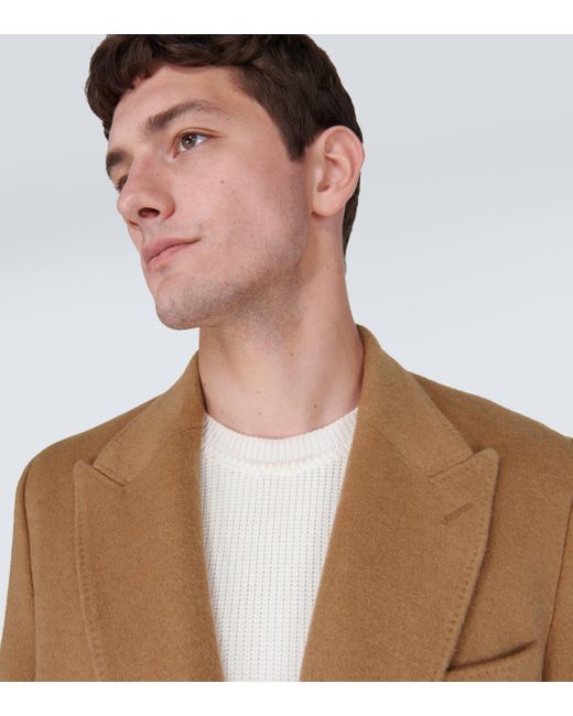 Dolce & Gabbana Natural Re-edition Camel Hair Overcoat for men