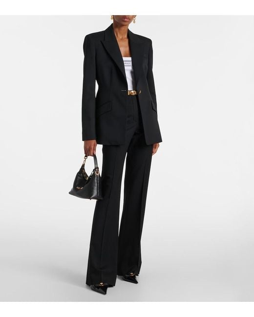 Versace Black Single-breasted Wool Jacket