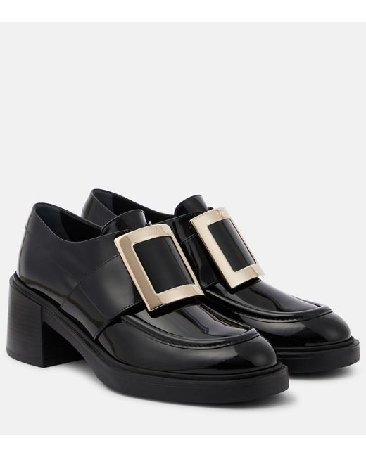 Roger Vivier Black Viv' Rangers Patent Leather Loafers