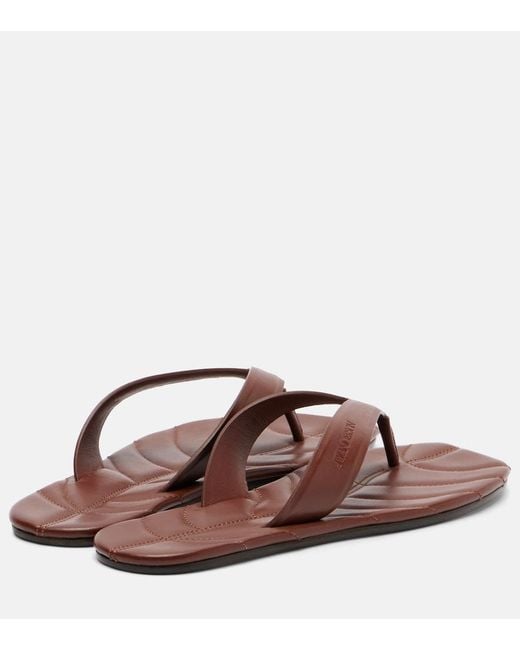 J.W. Anderson Brown Leaf Leather Thong Sandals