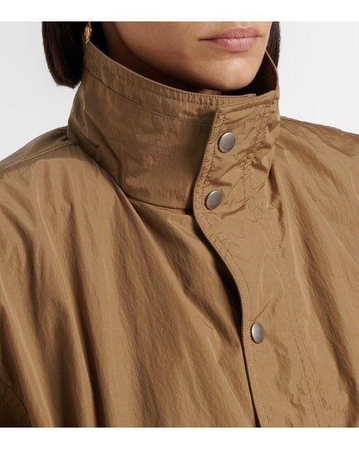 Saint Laurent Brown Gathered Canvas Jacket